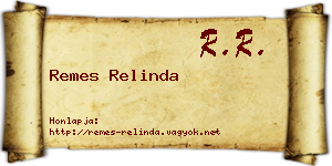 Remes Relinda névjegykártya